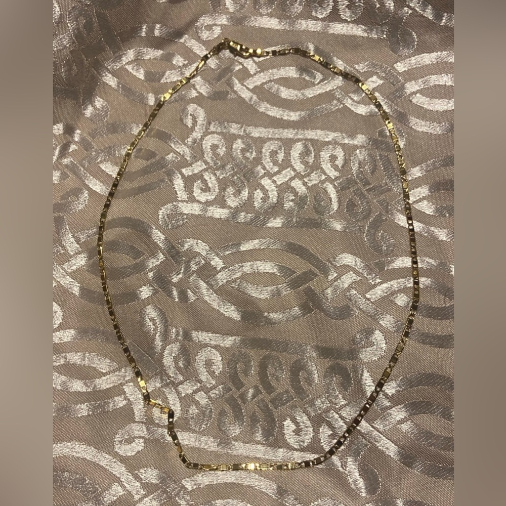 👑 Gold Tone Chain Necklace #9142